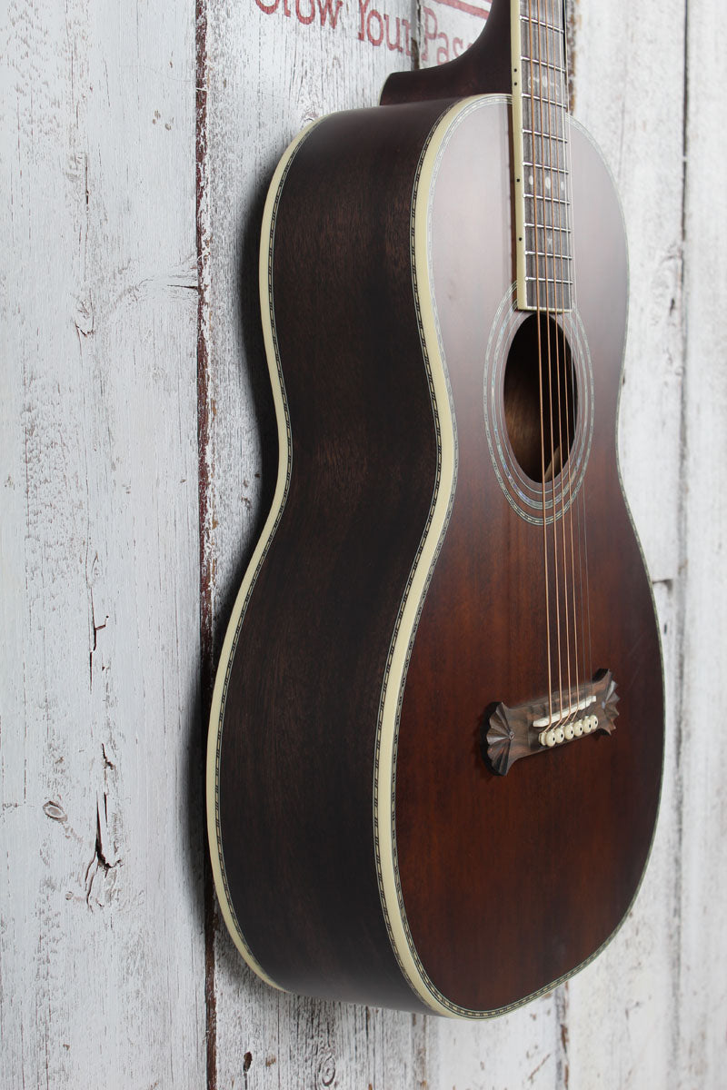 Washburn R310K Victorian Parlor Acoustic Guitar Natural Antique Matte w Gig Bag