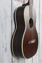 Load image into Gallery viewer, Washburn R310K Victorian Parlor Acoustic Guitar Natural Antique Matte w Gig Bag