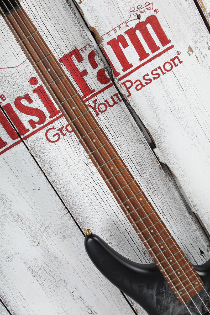 Ibanez SR300EDX 4 String Electric Bass Guitar Black Ice Frozen Matte