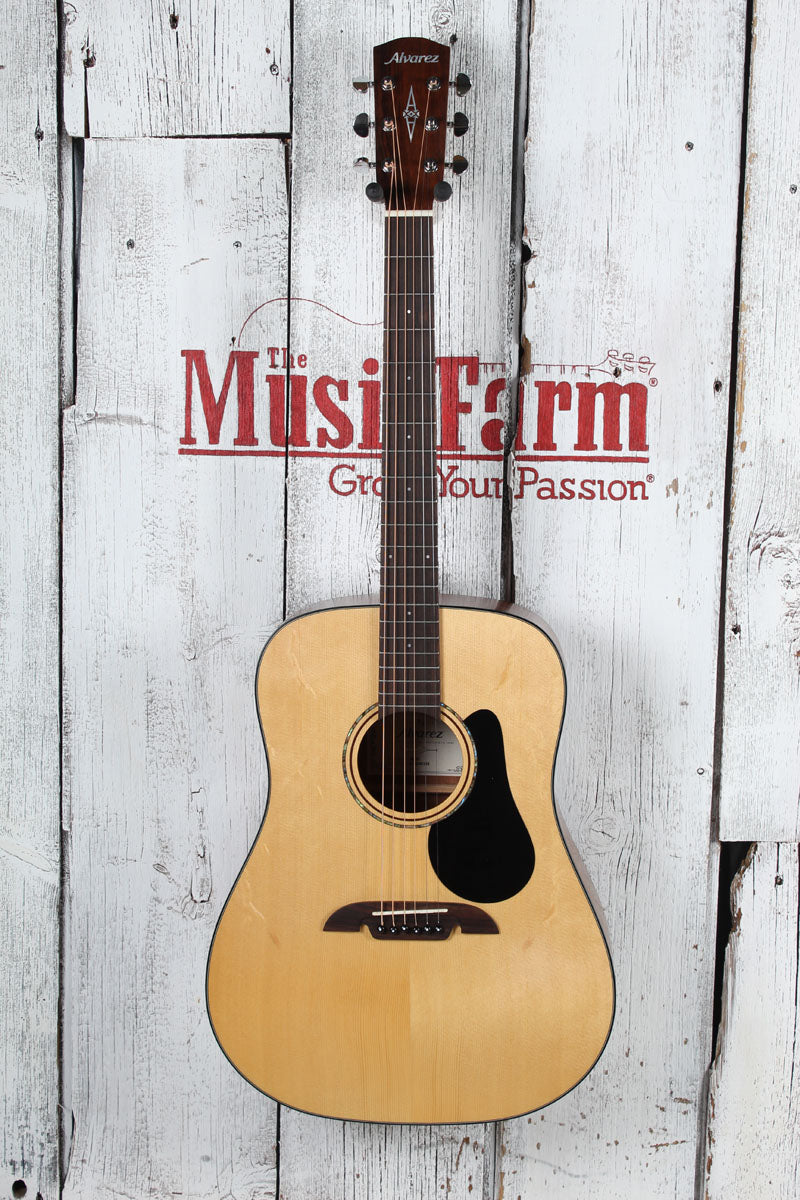 Alvarez AD30 Dreadnought Acoustic Guitar Solid Spruce Top Natural Finish Secondary image