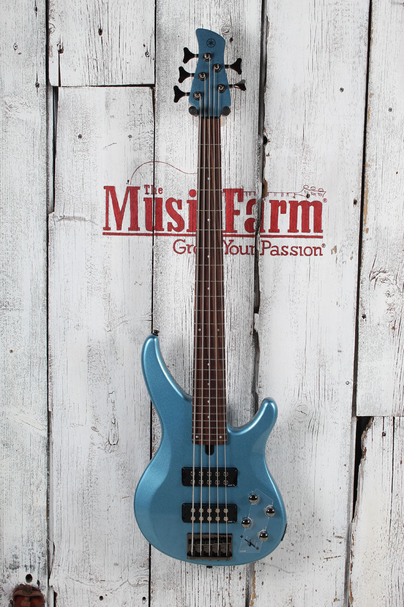 Yamaha TRBX305 5 String Electric Bass Guitar w EQ Active Circuitry Factory Blue