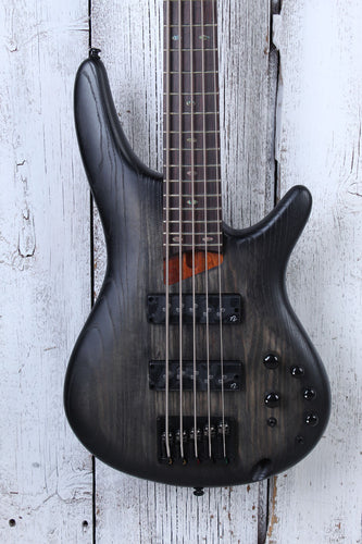 Ibanez SR605E 5 String Electric Bass Guitar Ash Body Black Stained Burst Finish