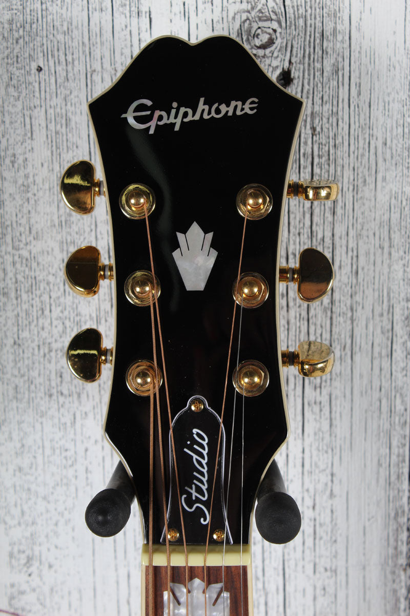 Epiphone J-200 EC Studio Jumbo Body Acoustic Electric Guitar Black Finish