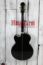 Epiphone J-200 EC Studio Jumbo Body Acoustic Electric Guitar Black Finish