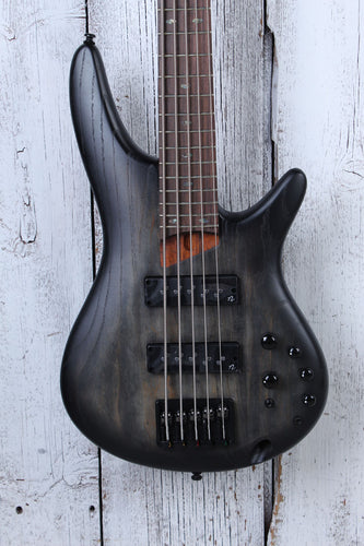 Ibanez SR605E 5 String Electric Bass Guitar Ash Body Black Stained Burst Finish