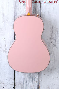 Gretsch G5021E Rancher Penguin Parlor Acoustic Electric Guitar Shell Pink