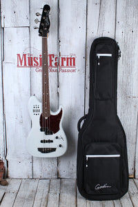 Godin RG-4 Ultra Bass 4 String Electric Bass Guitar Carbon White with Gig Bag
