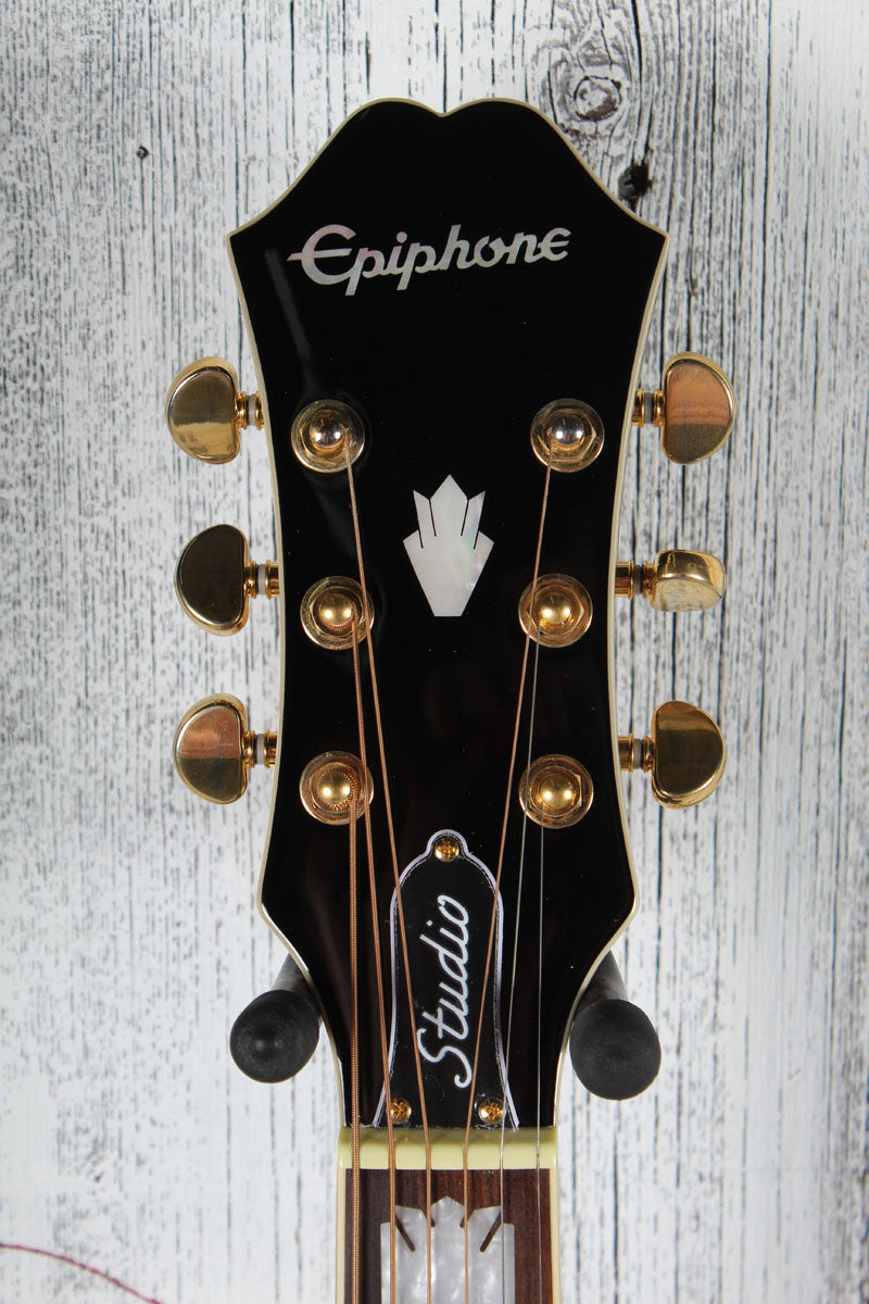 Epiphone J-200 EC Studio Jumbo Body Acoustic Electric Guitar Black Finish