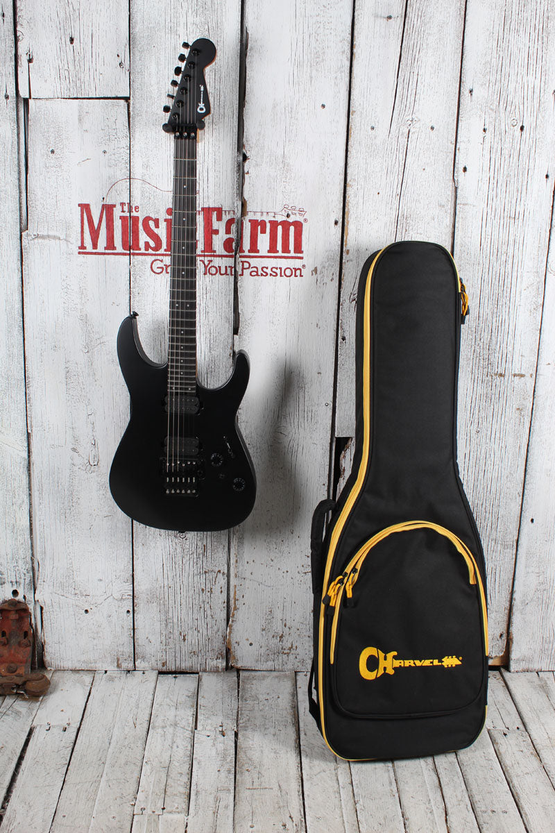 Charvel Pro-Mod Plus Dinky DK24 HH FR EB Electric Guitar Satin Black w Gig Bag