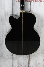 Epiphone J-200 EC Studio Jumbo Body Acoustic Electric Guitar Black Finish
