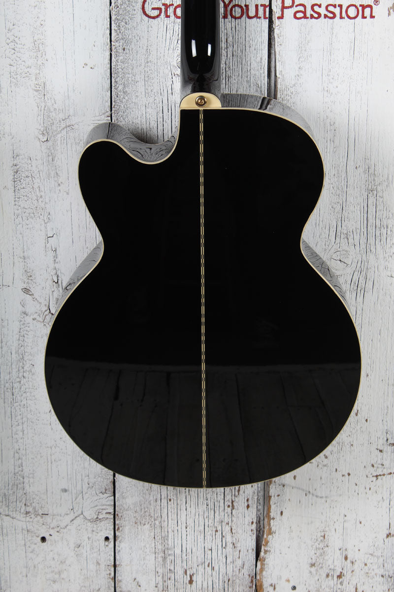 Epiphone J-200 EC Studio Jumbo Body Acoustic Electric Guitar Black Finish