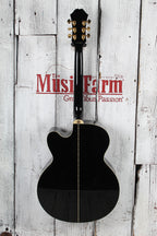 Epiphone J-200 EC Studio Jumbo Body Acoustic Electric Guitar Black Finish