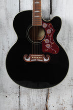 Epiphone J-200 EC Studio Jumbo Body Acoustic Electric Guitar Black Finish