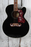 Epiphone J-200 EC Studio Jumbo Body Acoustic Electric Guitar Black Finish