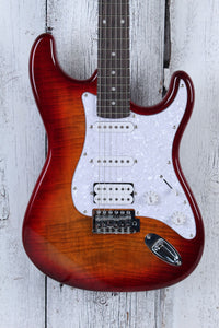 Washburn SFDSB Sonamaster Deluxe Electric Guitar Flame Maple Top Sunburst Finish