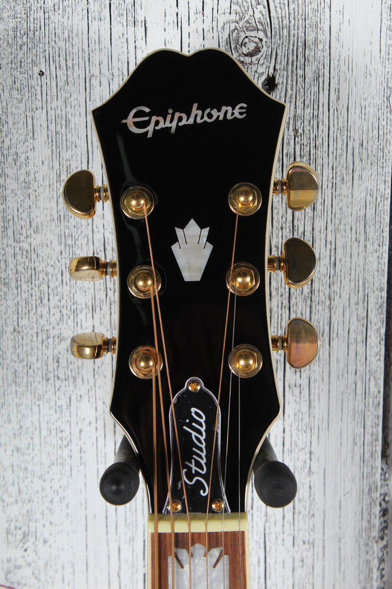 Epiphone J-200 EC Studio Jumbo Body Acoustic Electric Guitar Black Finish