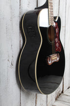 Epiphone J-200 EC Studio Jumbo Body Acoustic Electric Guitar Black Finish