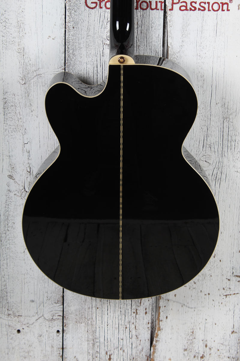 Epiphone J-200 EC Studio Jumbo Body Acoustic Electric Guitar Black Finish