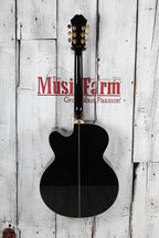 Epiphone J-200 EC Studio Jumbo Body Acoustic Electric Guitar Black Finish