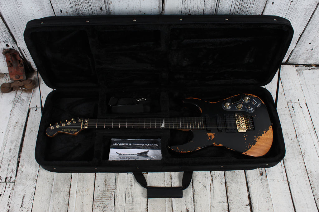 Jackson Pro Series Signature Phil Collen PC1-E Electric Guitar Worn Black w Case