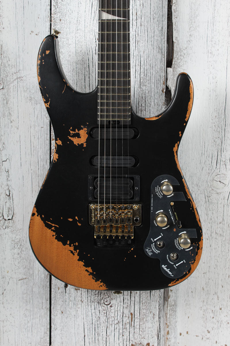 Jackson Pro Series Signature Phil Collen PC1-E Electric Guitar Worn Black w Case