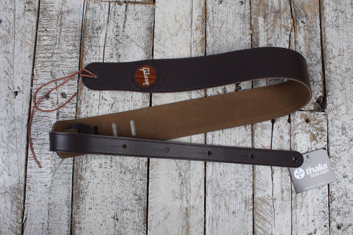 Thalia Gibson Dark Chocolate Guitar Leather Strap