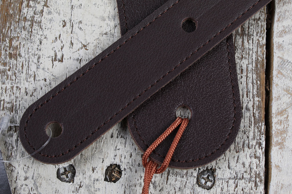 Thalia Gibson Dark Chocolate Guitar Leather Strap