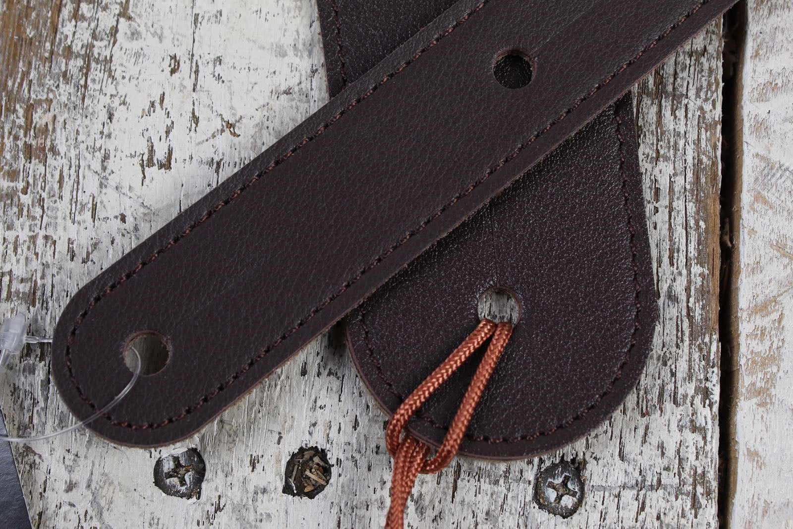 Thalia Gibson Dark Chocolate Guitar Leather Strap
