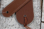 Thalia Brown Leather Strap with Mother of Pearl Cross Inlay