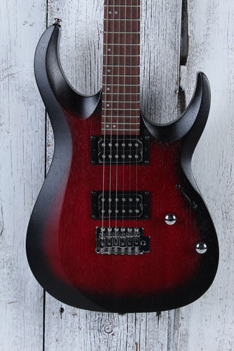 Cort X100 Double Cutaway Electric Guitar Open Pore Black Cherry Burst