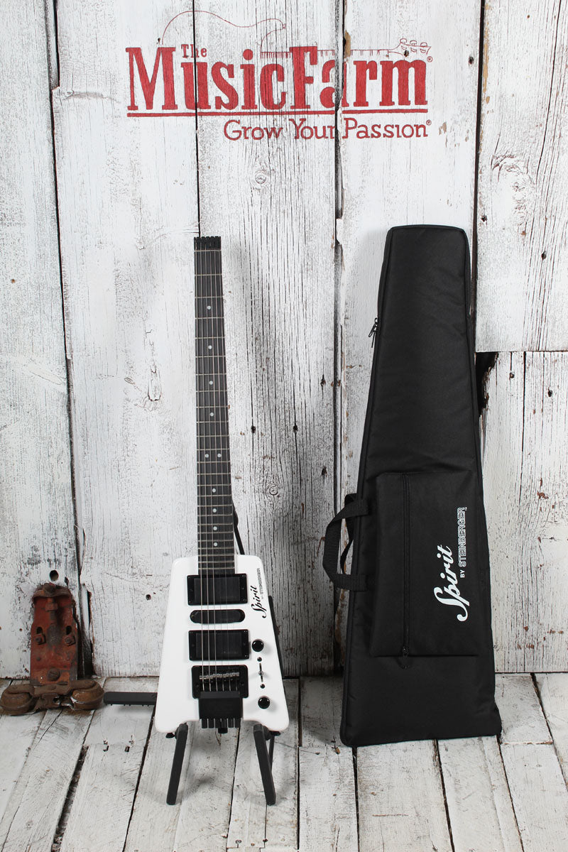 Steinberger Spirit GT-PRO Deluxe Electric Guitar Outfit White Finish with Gig Bag