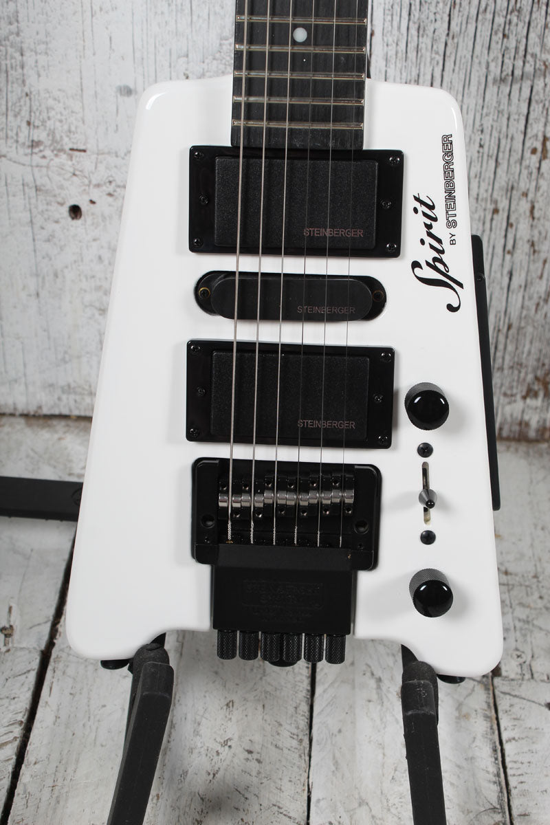 Steinberger Spirit GT-PRO Deluxe Electric Guitar Outfit White Finish with Gig Bag