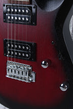 Cort X100 Double Cutaway Electric Guitar Open Pore Black Cherry Burst