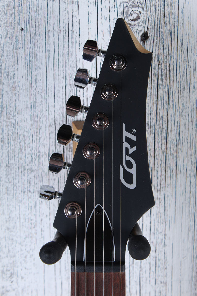 Cort X100 Double Cutaway Electric Guitar Open Pore Black Cherry Burst