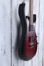 Cort X100 Double Cutaway Electric Guitar Open Pore Black Cherry Burst
