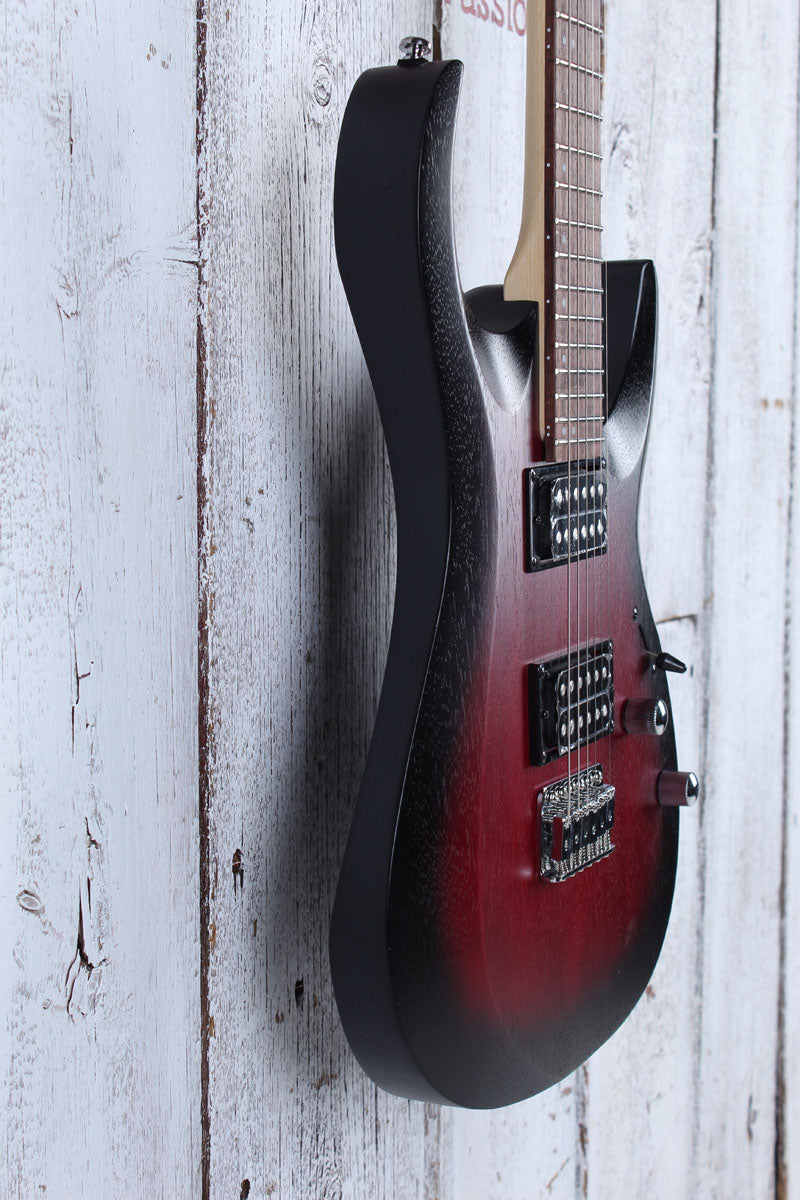 Cort X100 Double Cutaway Electric Guitar Open Pore Black Cherry Burst
