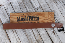Load image into Gallery viewer, Thalia Brown Leather Guitar Strap with Pearl Stargazer Inlay