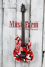 EVH Wolfgang Special Striped Electric Guitar Red Black and White with Gig Bag