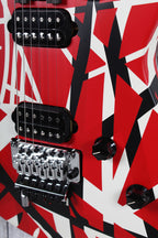 EVH Wolfgang Special Striped Electric Guitar Red Black and White with Gig Bag