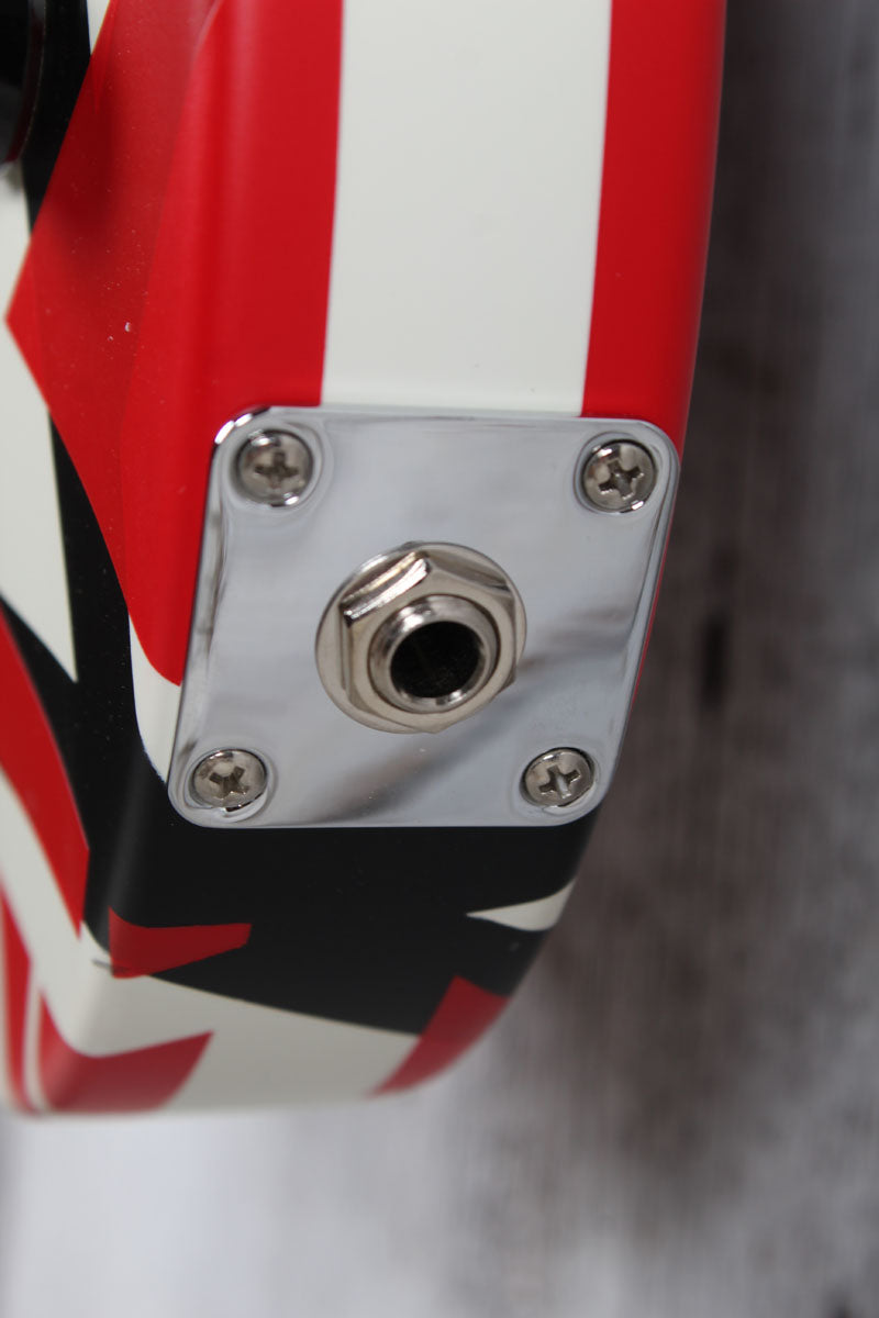 EVH Wolfgang Special Striped Electric Guitar Red Black and White with Gig Bag