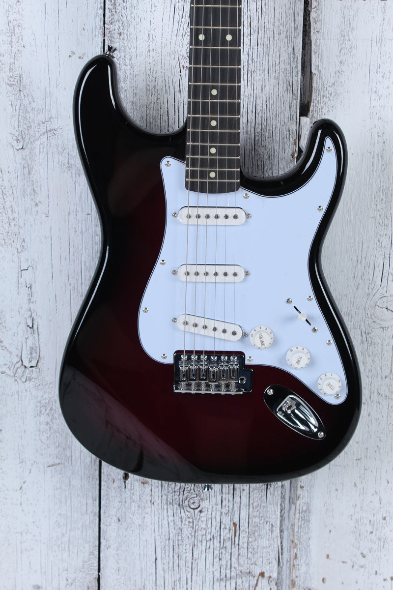 Oscar Schmidt OS-300 Double Cut Solid Body Electric Guitar Purple Sunburst