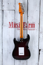 Oscar Schmidt OS-300 Double Cut Solid Body Electric Guitar Purple Sunburst