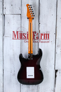 Oscar Schmidt OS-300 Double Cut Solid Body Electric Guitar Purple Sunburst