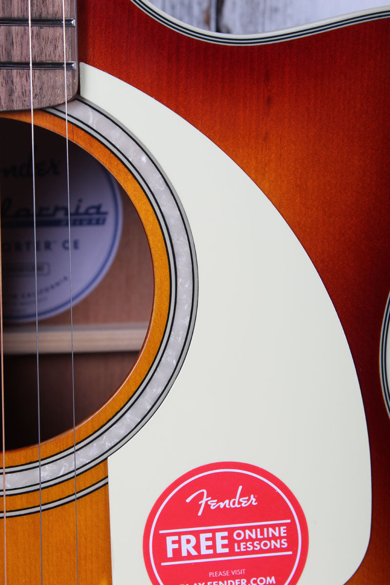 Fender California Deluxe Newporter CE Acoustic Electric Guitar Sienna Sunburst