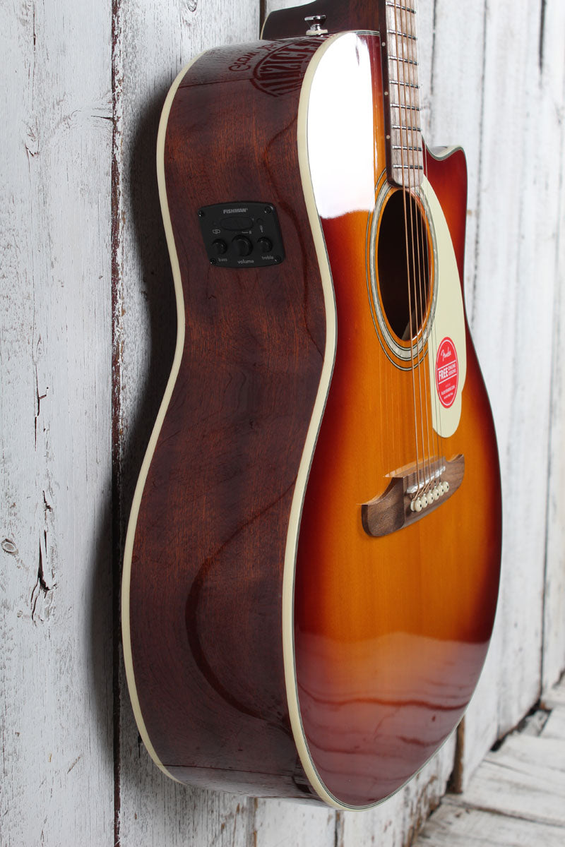 Fender California Deluxe Newporter CE Acoustic Electric Guitar Sienna Sunburst