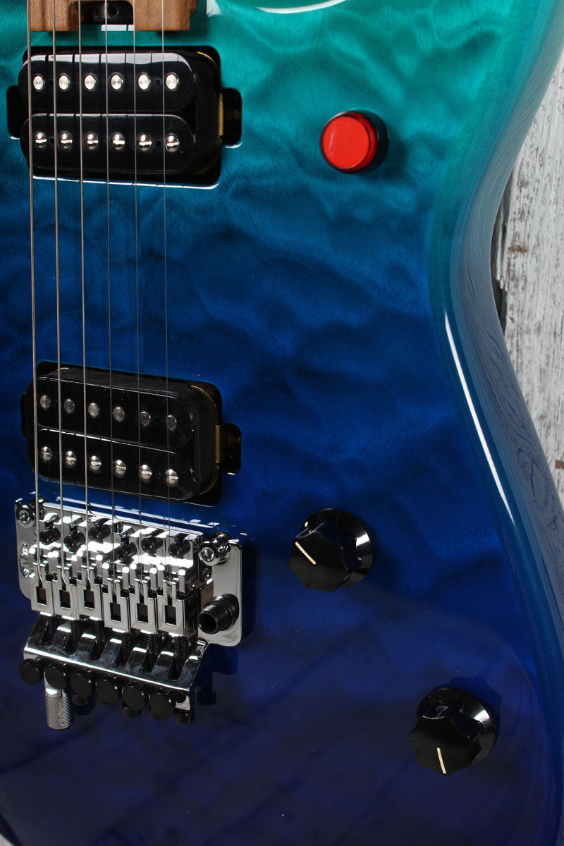 EVH 5150 Series Deluxe QM Electric Guitar Pacific Drift with Gig Bag