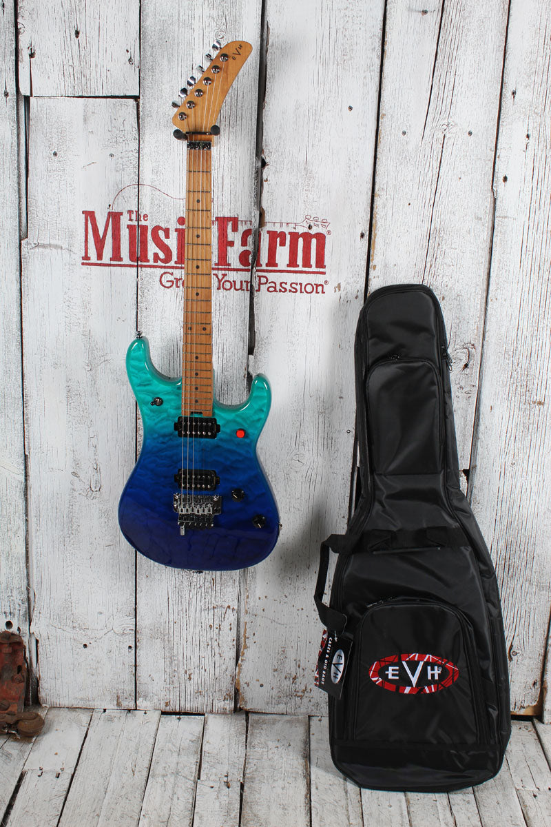 EVH 5150 Series Deluxe QM Electric Guitar Pacific Drift with Gig Bag