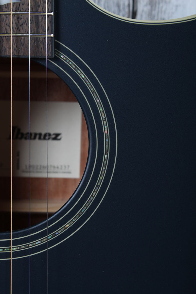 Ibanez AE Series AE100 Acoustic Electric Guitar Dark Tide Blue Flat Finish