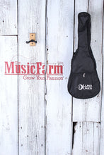 Load image into Gallery viewer, Luna Uke Crescent Black White Ebony Concert Ukulele UKE EX BWE with Gig Bag