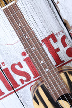 Load image into Gallery viewer, Luna Uke Crescent Black White Ebony Concert Ukulele UKE EX BWE with Gig Bag